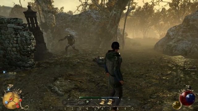 HOW BIG IS THE MAP in Two Worlds 2 (Map: Inisith)? Run Across the Map смотреть онлайн