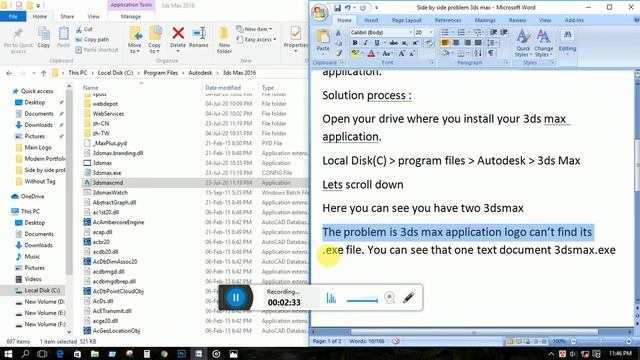 How to fix Side-by-Side problem solved Autodesk 3ds Max смотреть онлайн