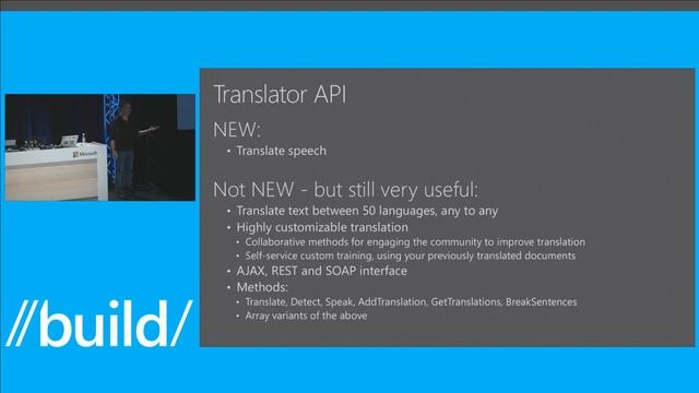 //build/ 2016: Adding Microsoft Translator’s new speech API to an app смотреть онлайн