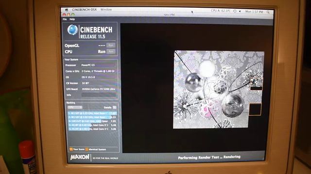 Cinebench R11.5 - Power Mac G5 смотреть онлайн