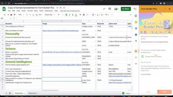 How to make Google Forms from Google Sheets without copy paste? - Form Builder Plus