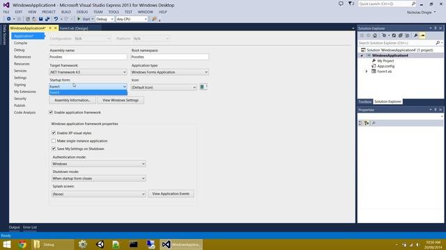 VB.NET 2013 GUI - My Project Settings смотреть онлайн