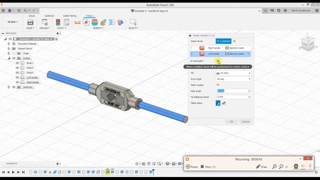 Knurls in Fusion 360 - plugin (outdated - see description) смотреть онлайн