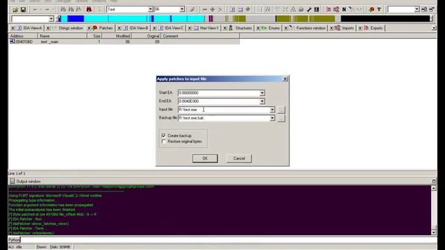 IDA Patcher : Demo save patch byte смотреть онлайн
