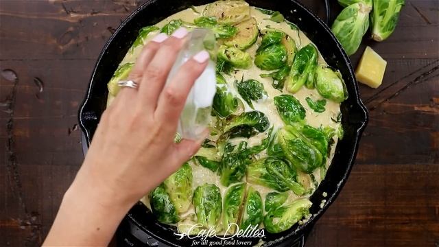 Creamy Garlic Parmesan Brussels Sprouts & Bacon смотреть онлайн