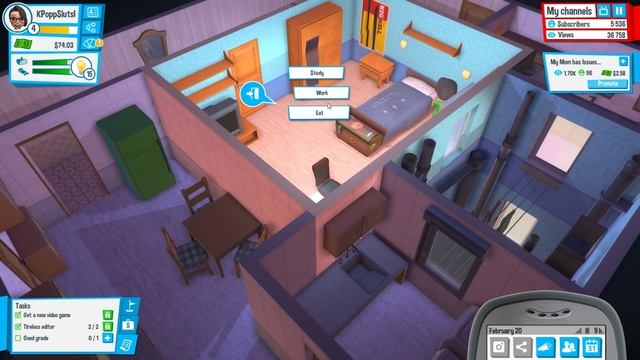 MOVING OUT! YouTuber's Life YouTube Sim! смотреть онлайн