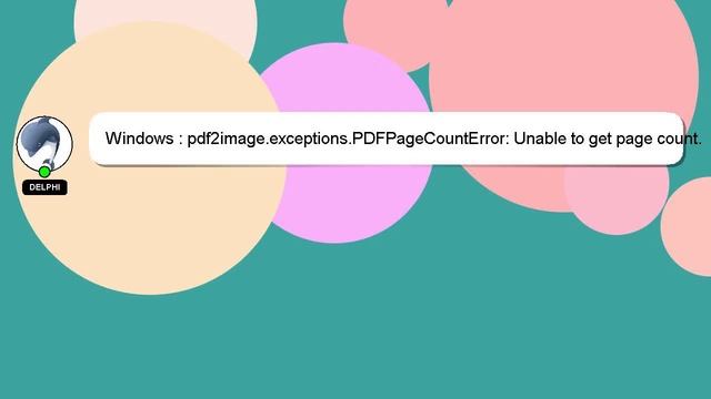 Windows : pdf2image.exceptions.PDFPageCountError: Unable to get page count. error смотреть онлайн