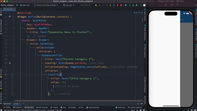 Flutter Expandable Drawer Menu | Navigation with ExpansionTile смотреть онлайн