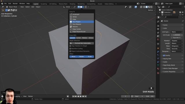 How to Use Blender's Snapping Feature (Tutorial) смотреть онлайн