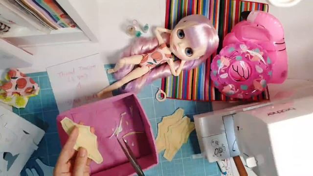 Sew with me! Blythe 브라이스 수영복 Bodysuit 함께 만들어요! смотреть онлайн