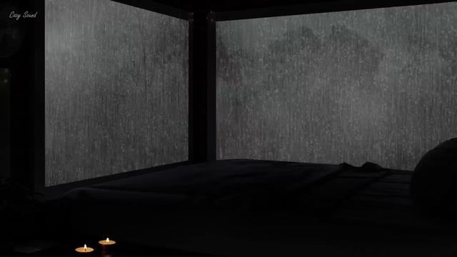Rainy Night in Forest with Heavy Rain out Window & Thunder Sounds for Sleeping смотреть онлайн
