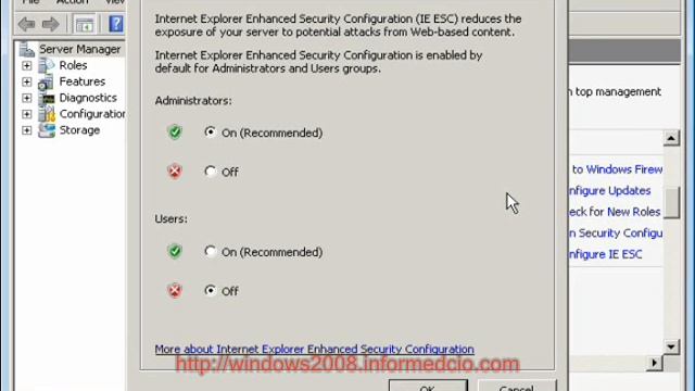 Disabling Enhanced Internet Security in Windows 2008 Server смотреть онлайн