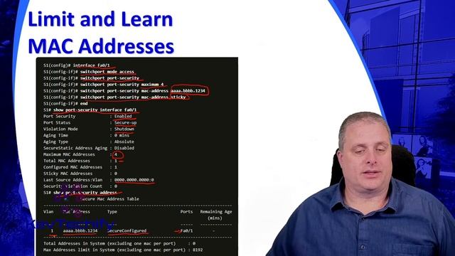 Implement Port Security - Switch Security Configuration - SRWE - CCNA - KevTechify | vid 37 смотреть онлайн