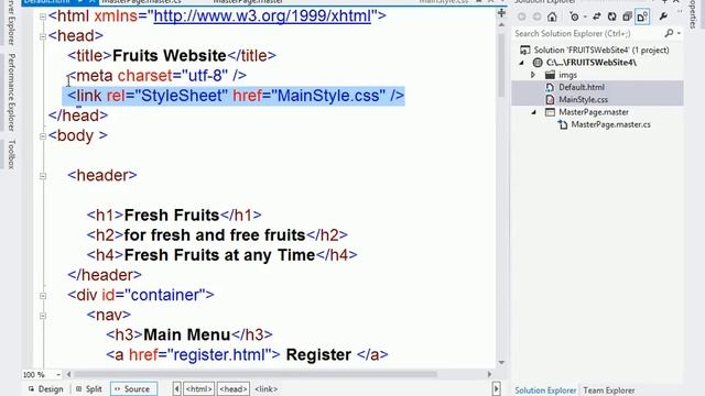 1 Course Web4 ASP Insert design into visual studio and create master page and content page workin смотреть онлайн