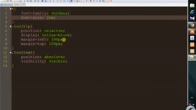 How to create tooltips using HTML and CSS explained in Telugu TUTORIAL - 16 смотреть онлайн