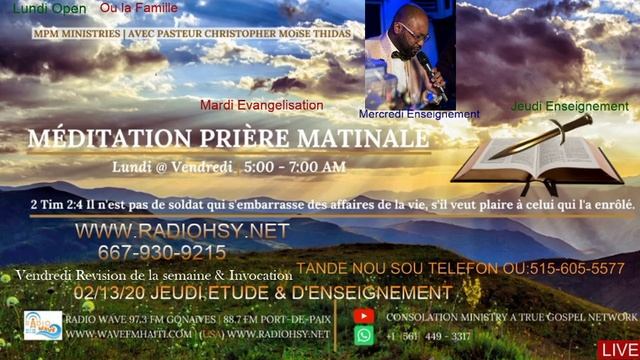 JEUDI ETUDE & D'ENSEIGNEMENT 02/13/20 RADIO WAVE 97.3 FM GONAIVES HAITI PORT DE PAIX 88.7FM смотреть онлайн
