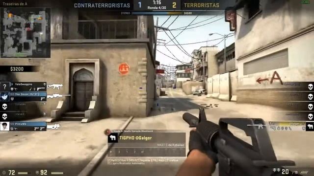 CS:GO ACE 1v5 MAC-10 E M4A1-S #2 смотреть онлайн