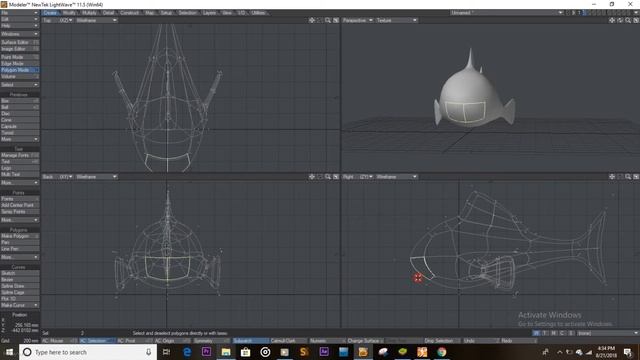 How to animate a fish in Lightwave 3D 2018 0 1 Part 1 смотреть онлайн