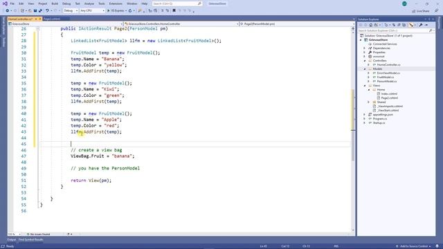 Visual Studio 2019 - MVC Core 3 - Part 05 linkedlist in viewbag смотреть онлайн