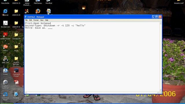 Batch File cmd+notepad shutdown смотреть онлайн