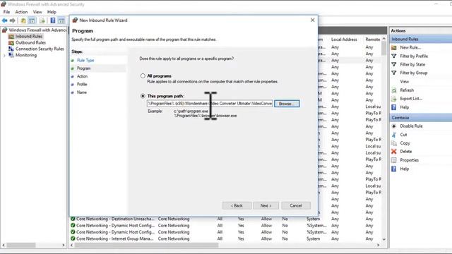 How to Block programs on Windows 10 firewall! смотреть онлайн