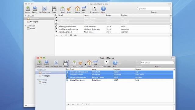 iMac Mailer - graphic user interface gui overview смотреть онлайн