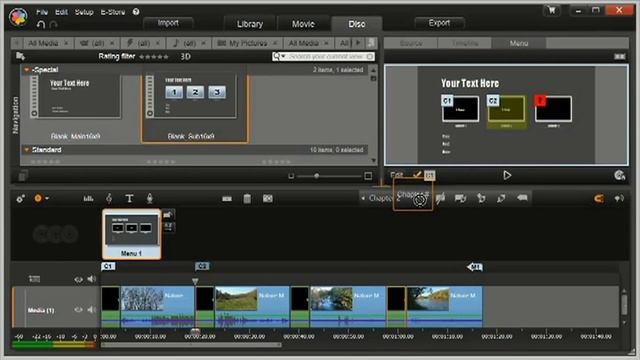 Pinnacle Studio 16, 17 -- How to Make a Menu for a DVD смотреть онлайн