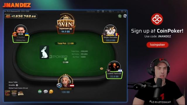 PLO $500-$2000 on GGPoker смотреть онлайн