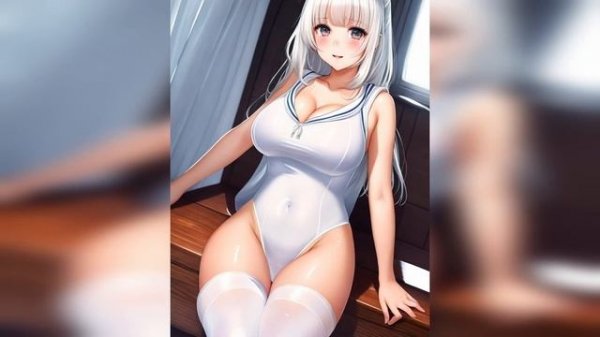 Drenched in Elegance: AI Anime Girls Lookbook - Girls in White