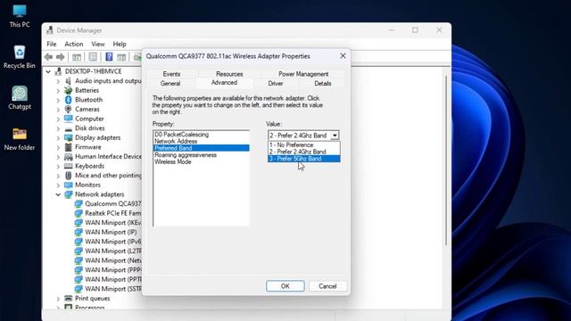 How to Change Wi-Fi from 2.4Ghz to 5Ghz - Dual Band WiFi || 100% Works Windows 11/10 смотреть онлайн