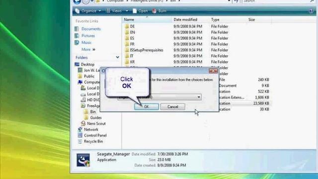 Seagate Manager - Software Installation on a Windows System Through the Setup.exe in the Bin Folder смотреть онлайн