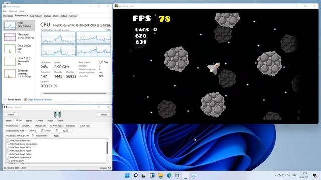 Test Geometry Dash in Windows 11 (use virtual machine) смотреть онлайн