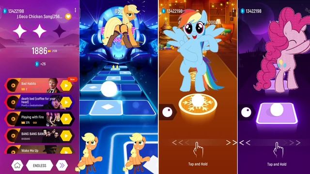 Rainbow Dash - Twilight Sparkle - Applejack - Little Pony Song - TilesHop EDMRush #littlepony #tile