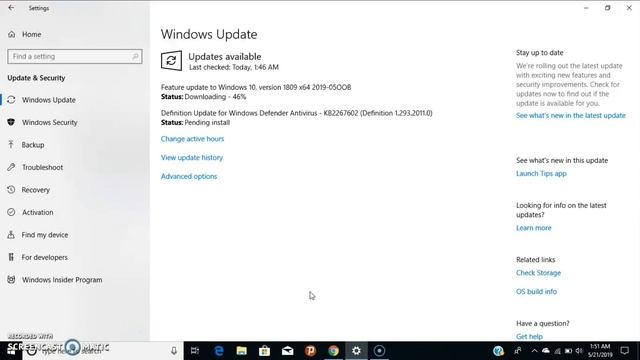 Feature Update to Windows 10 version 1809 x64 2019-05OOB | Update Download and Install смотреть онлайн