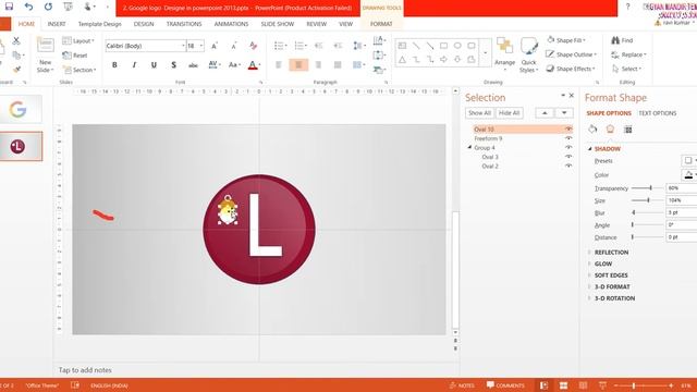 3. HOW TO CREATE LG LOGO IN POWERPOINT 2013 BY ZEELEARNMOTIHARI смотреть онлайн