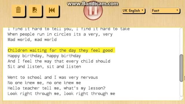 Text To Speech Singing/Saying The Lyrics Of "Mad World" смотреть онлайн