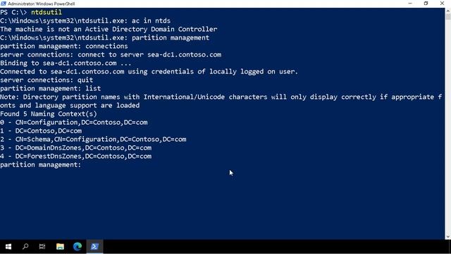 Create custom AD DS partitions on Windows Server 2022 смотреть онлайн