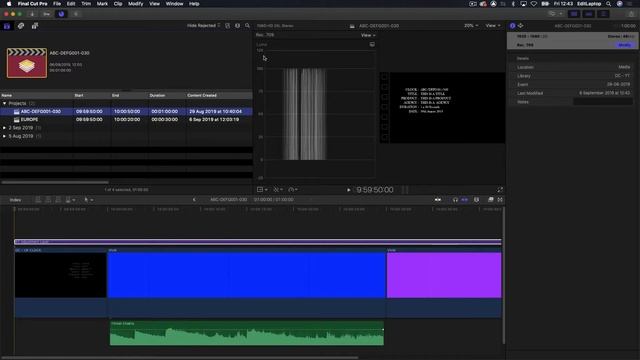 Episode 33 - FCPX 10.4.6 Exporting a AVCintra100 & XDCAM for UK & Europe смотреть онлайн