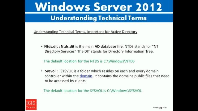 Understanding Active Directory Technical Terms Windows Server 2012 in Hindi / Urdu - Part 14 смотреть онлайн