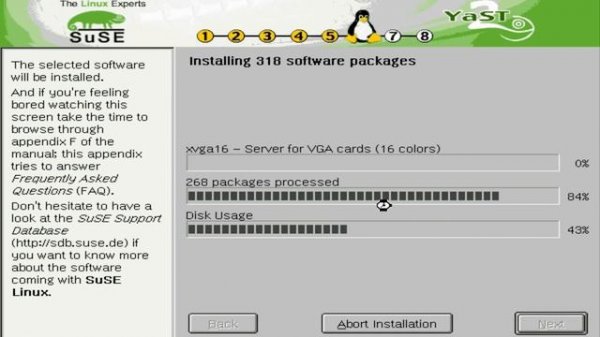 Suse Linux 7.1 installation