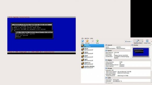 Installing Plan 9 from Second Edition (Demo Install)