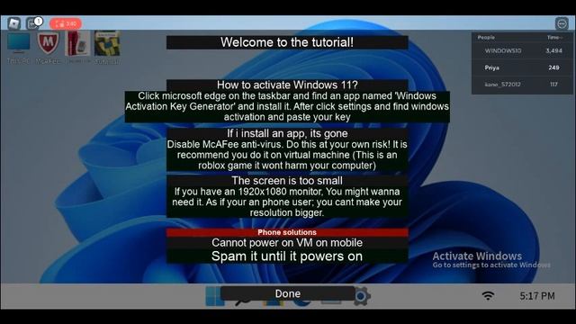 Windows 11 Experience Game - Roblox смотреть онлайн
