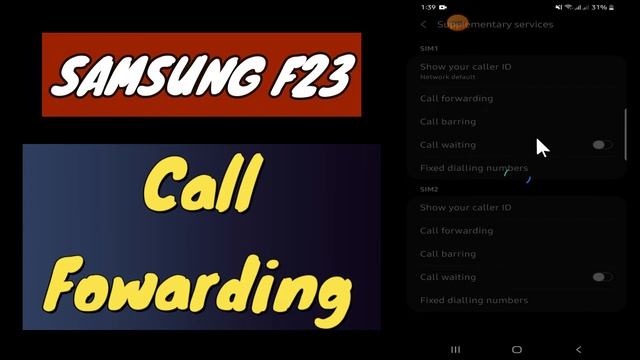 Samsung F23 Call Forwarding / Divert Setitng смотреть онлайн