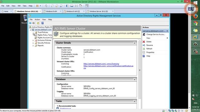 Windows Server 2012 70-411 AD RMS Part 2 смотреть онлайн