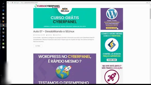 Curso Grátis CyberPanel Aula 7 - Desabilitando SELinux e Testes de Desempenho смотреть онлайн