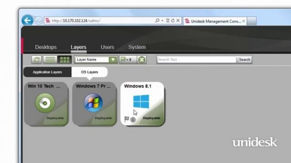 Unidesk for Hyper-V Feature: Single Image Management
