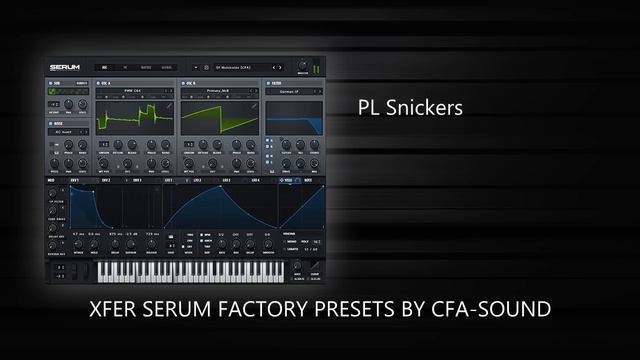CFA-Sound XFER SERUM Factory Presets
