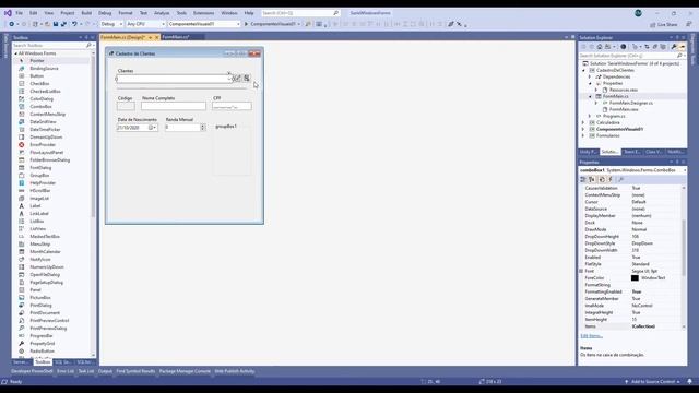 Windows Forms com .NET Core e C# :: Aula 09 :: Cadastro de Clientes: Projetando a Interface смотреть онлайн