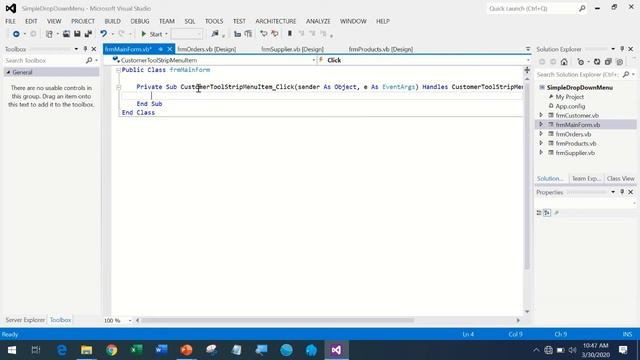 Simple DropDown Menu using MenuStrip смотреть онлайн