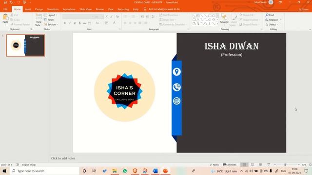 Customize Digital Card in PowerPoint I Adding Hyperlinks I Microsoft 2019 I 2021 I Isha's Corner смотреть онлайн